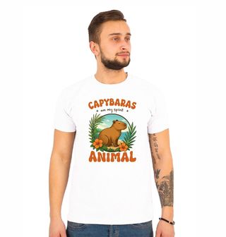 Obrázek 1 produktu Pánské tričko Kapybara na Pláži Capybara is my spirit animal