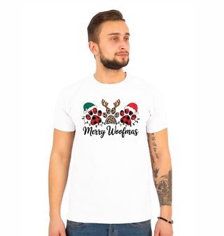 Obrázek 1 produktu Pánské tričko Vánoční Tlapky Merry Woofmas