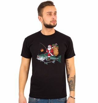 Obrázek 1 produktu Pánské tričko Vánoční Rybář Santa