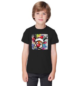 Obrázek 1 produktu Dětské tričko Vánoční Sob Rudolf Graffiti