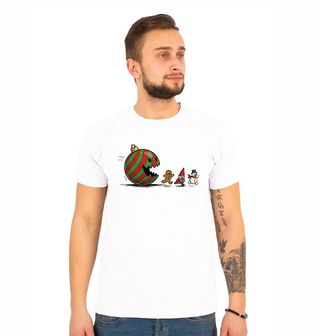 Obrázek 1 produktu Pánské tričko Vánoční Pac-Man