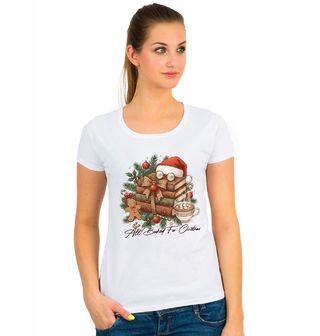 Obrázek 1 produktu Dámské tričko Zarezervované Vánoce s Knihou