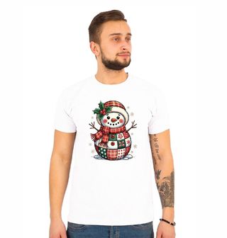Obrázek 1 produktu Pánské tričko Zaplátovaný Vánoční Sněhulák