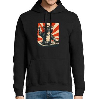 Obrázek 1 produktu Pánská mikina DJ Kočka u Mixážního Pultu