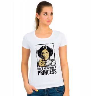 Obrázek 1 produktu Dámské tričko Star Wars "Nezahrávej si s princeznou" Leia