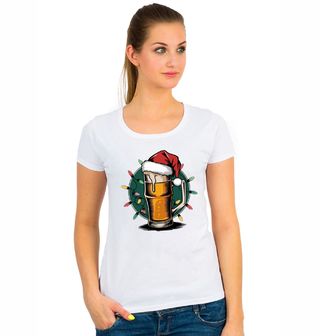 Obrázek 1 produktu Dámské tričko Vánoční Ozdobené Pivo