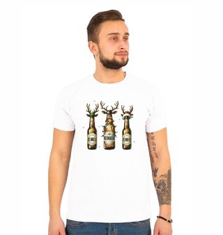 Obrázek 1 produktu Pánské tričko Vánoční Pivo s Parožím Reinbeer
