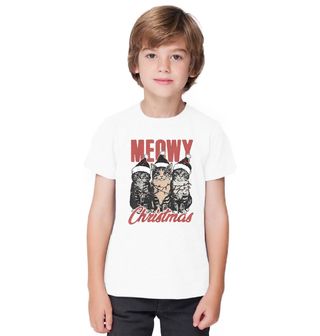 Obrázek 1 produktu Dětské tričko Kočičí Vánoce Meowy Christmas