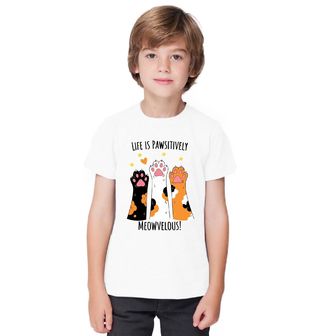 Obrázek 1 produktu Dětské tričko Life is pawsitively meowvelous!