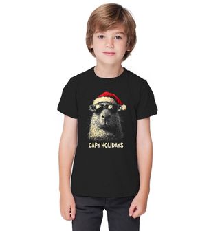 Obrázek 1 produktu Dětské tričko Vánoční Kapybara Capy Holidays