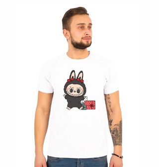 Obrázek 1 produktu Pánské tričko Černý Vánoční Labubu mezi Dárky