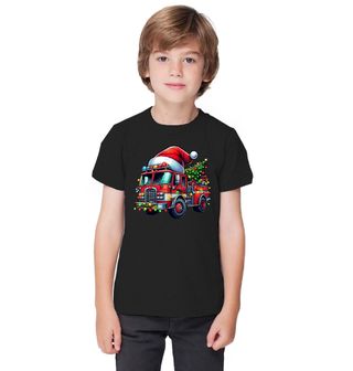 Obrázek 1 produktu Dětské tričko Vánoční Hasičské Auto