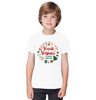 Obrázek 1 produktu Dětské tričko Veselé Vánoce a Šťastný Nový Rok