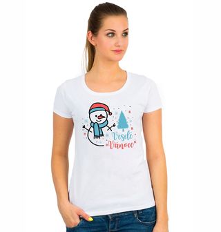 Obrázek 1 produktu Dámské tričko Sněhulák v Čepici Veselé Vánoce