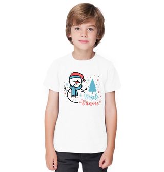 Obrázek 1 produktu Dětské tričko Sněhulák v Čepici Veselé Vánoce