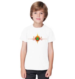 Obrázek 1 produktu Dětské tričko Oranžový Kardiogram a Psí Tlapka