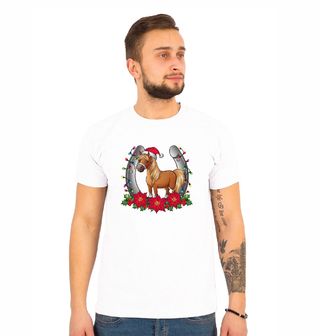 Obrázek 1 produktu Pánské tričko Vánoční Kůň s Podkovou