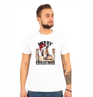 Obrázek 1 produktu Pánské tričko Vánoční Kůň Merry Christmas