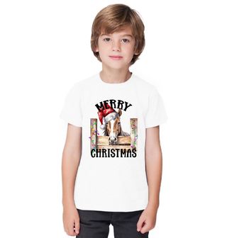 Obrázek 1 produktu Dětské tričko Vánoční Kůň Merry Christmas