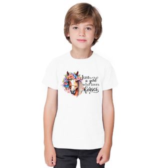 Obrázek 1 produktu Dětské tričko Prostě holka, která miluje koně Just a girl who loves horses