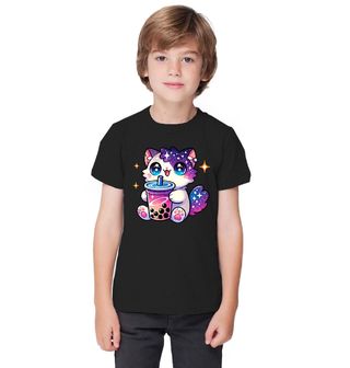 Obrázek 1 produktu Dětské tričko Vesmírná Kočka s Bubble Tea