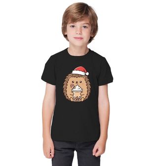 Obrázek 1 produktu Dětské tričko Vánoční Ježek s Bubble Tea