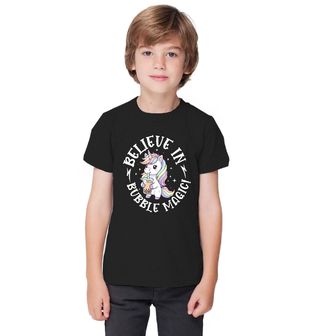 Obrázek 1 produktu Dětské tričko Jednorožec s Bubble Tea Believe in bubble magic