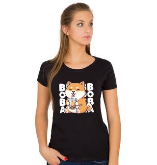 Obrázek 1 produktu Dámské tričko Shiba-Inu s Bubble Tea BOBA