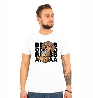 Obrázek 1 produktu Pánské tričko Jezevčík s Bubble Tea BOBA