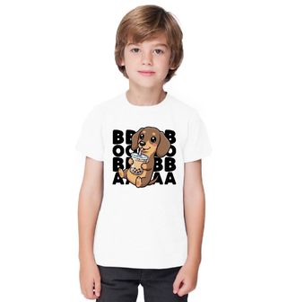 Obrázek 1 produktu Dětské tričko Jezevčík s Bubble Tea BOBA