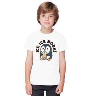 Obrázek 1 produktu Dětské tričko Tučňák s Bubble Tea Ice Ice Boba! BOBA