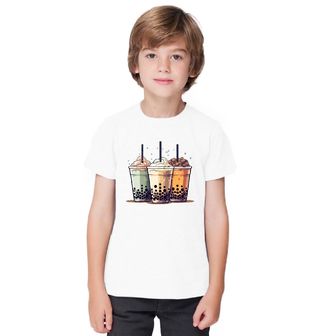 Obrázek 1 produktu Dětské tričko Mléčné Bubble Tea s Tapioka Kuličkami