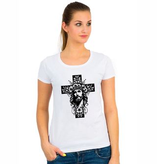Obrázek 1 produktu Dámské tričko Ježíš v Květinovém Kříži