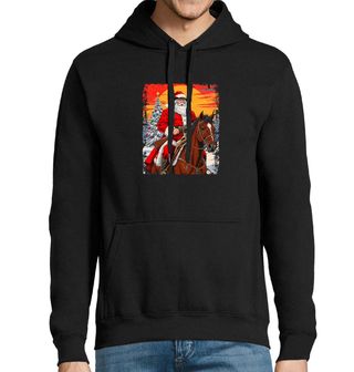 Obrázek 1 produktu Pánská mikina Vánoční Kovboj Santa na Koni