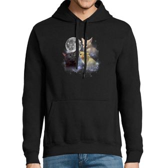 Obrázek 1 produktu Pánská mikina Meme Kočky vyjící na Měsíc