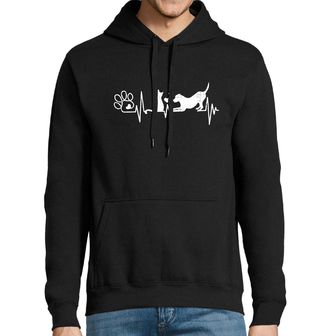 Obrázek 1 produktu Pánská mikina Vintage Kardiogram Kočka a Pes