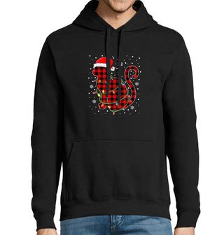 Obrázek 1 produktu Pánská mikina Vánoční Kostkovaná Kočka