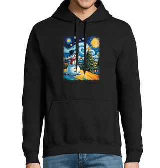 Obrázek 1 produktu Pánská mikina Vánoční Sněhulák ve Hvězdné noci