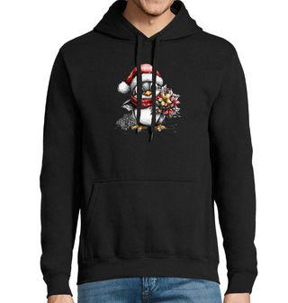 Obrázek 1 produktu Pánská mikina Vánoční Tučňák s Květinou