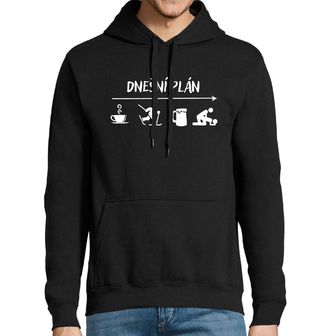 Obrázek 1 produktu Pánská mikina Dnešní plán: Káva Lyže Pivo Sex