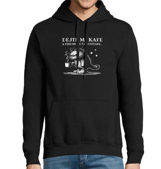 Obrázek 1 produktu Pánská mikina Ospalá Kočka Dejte mi kafe a nikomu se nic nestane...