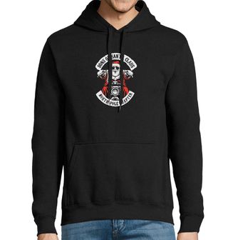 Obrázek 1 produktu Pánská mikina Vánoční Santa na Motorce North Pole Chapter