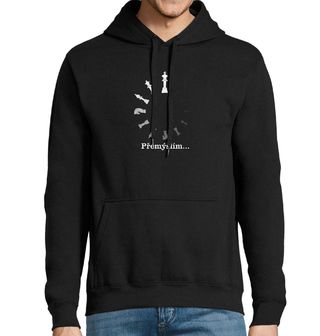 Obrázek 1 produktu Pánská mikina Načítání Šachů Přemýšlím...