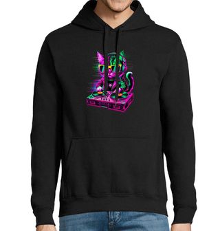 Obrázek 1 produktu Pánská mikina Neonová DJ Kočka