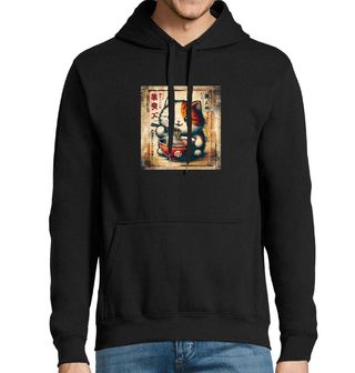 Obrázek 1 produktu Pánská mikina Retro Plakát Kočka a Horký Ramen