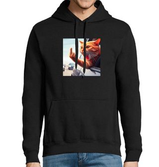 Obrázek 1 produktu Pánská mikina Rozzuřená Kočka na Dálnici