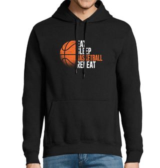Obrázek 1 produktu Pánská mikina Jez Spi Hraj Basketbal Opakuj Eat Sleep Basketball Repeat