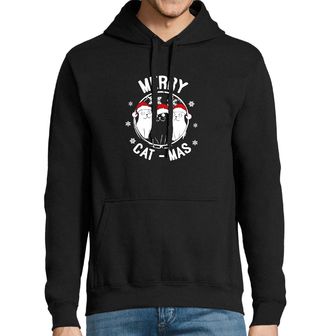 Obrázek 1 produktu Pánská mikina Veselé Kočičí Vánoce Merry Cat-mas