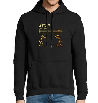 Obrázek 1 produktu Pánská mikina Stop! Dej si pauzu Hudebník Stickman