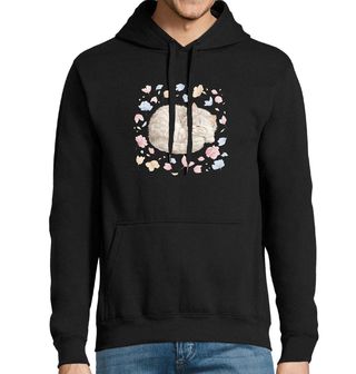 Obrázek 1 produktu Pánská mikina Spící Bílá Kočka mezi Květy